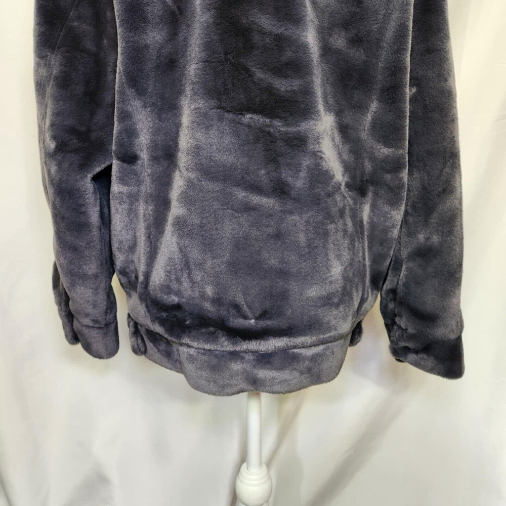 UGG Women's Frankie Trucker Faux Fur Jacket Ink Grey Sz M Warm Soft Cozy - Picture 8 of 16